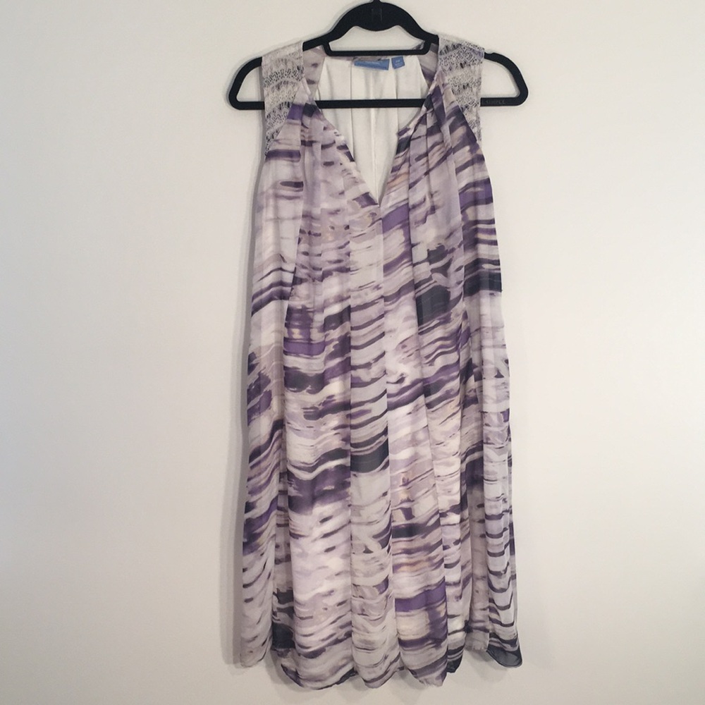Simply Vera Wang Oil Slick Print Pleated Dress